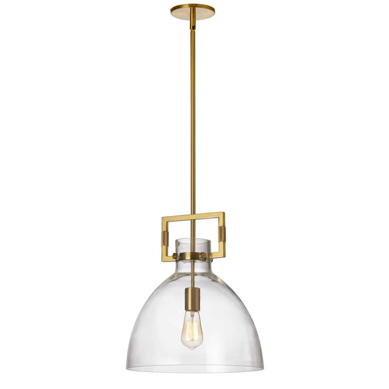 Dainolite 1 Light Incandescent Pendant Aged Brass LBY-141P-AGB