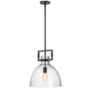 Dainolite 1 Light Incandescent Pendant Matte Black LBY-141P-MB