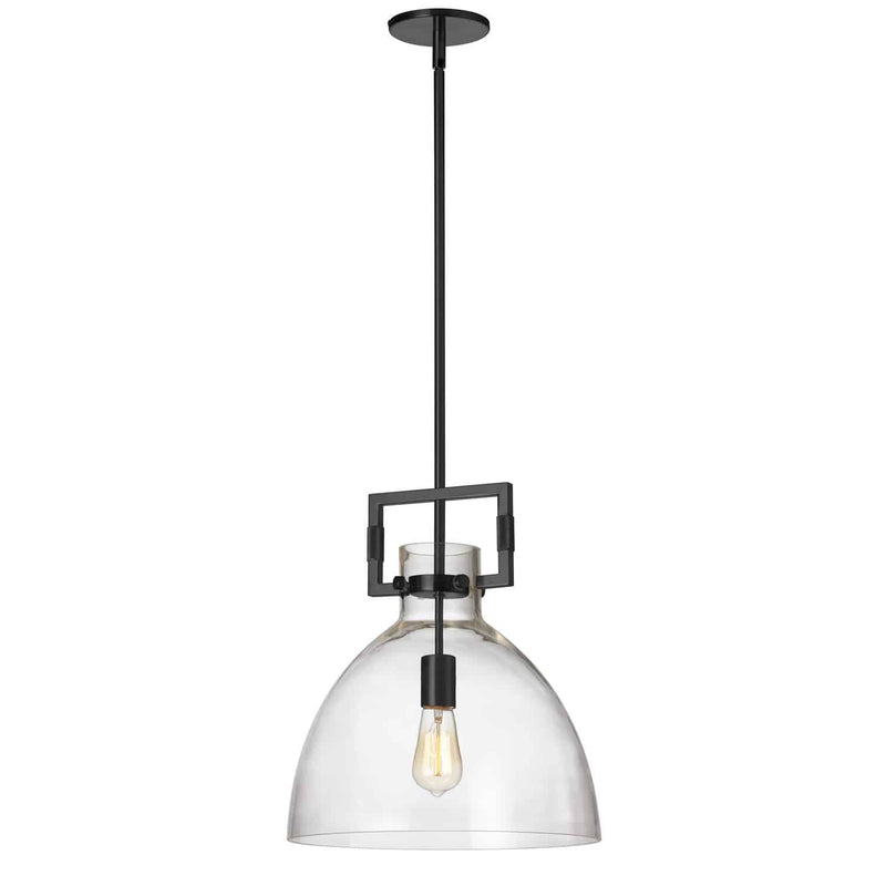 Dainolite 1 Light Incandescent Pendant Matte Black LBY-141P-MB