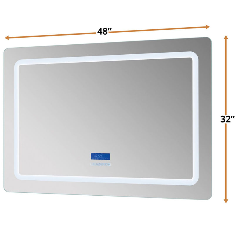 Lexora Caldona 48" W x 32" H LED Bathroom Vanity Mirror