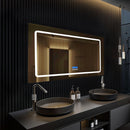 Lexora Caldona 48" W x 32" H LED Bathroom Vanity Mirror