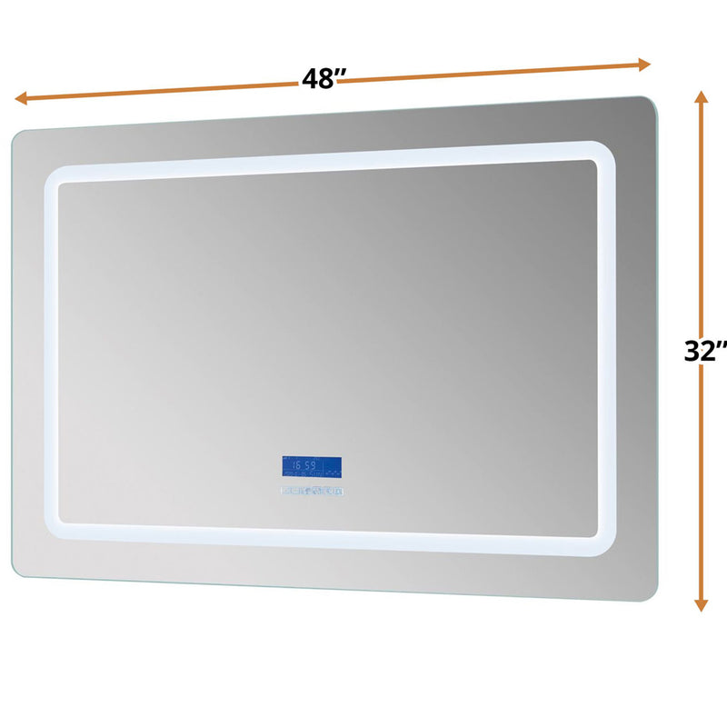 Lexora Caldona 60" W x 32" H LED Bathroom Vanity Mirror