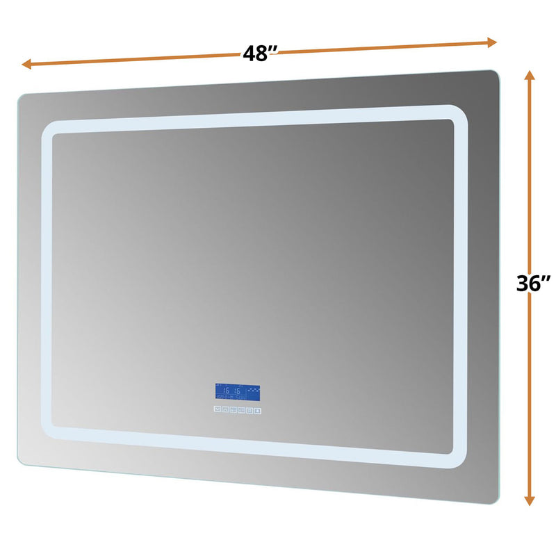 Lexora Caldona 60" W x 36" H LED Bathroom Vanity Mirror