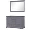 Lexora Dukes 48" W x 22" D Dark Grey Bath Vanity and 46" Mirror