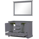 Lexora Dukes 48" W x 22" D Dark Grey Bath Vanity and 46" Mirror