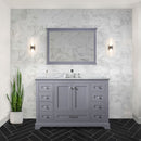 Lexora Dukes 48" W x 22" D Dark Grey Bath Vanity and 46" Mirror