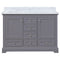 Lexora Dukes 48" W x 22" D Dark Grey Bath Vanity and Carrara Marble Top