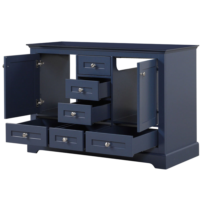 Lexora Dukes 48" W x 22" D Navy blue Bath Vanity