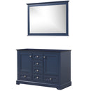 Lexora Dukes 48" W x 22" D Navy Blue Bath Vanity and 46" Mirror