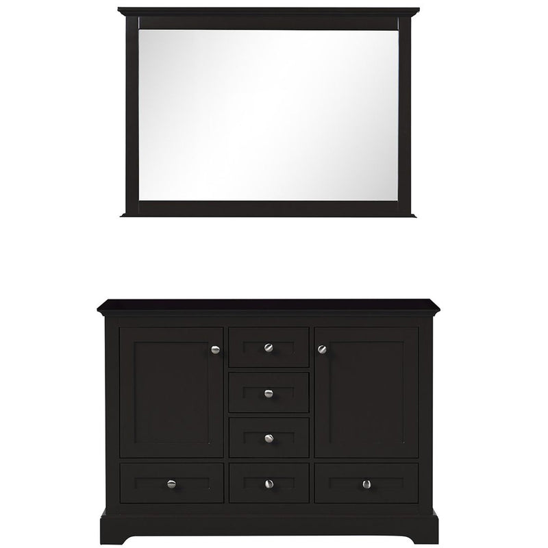 Lexora Dukes 48" W x 22" D Espresso Bath Vanity and 46" Mirror