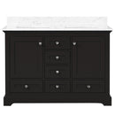 Lexora Dukes 48" W x 22" D Espresso Bath Vanity and Carrara Marble Top