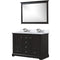 Lexora Dukes 48" W x 22" D Espresso Bath Vanity Quartz Top with Faucet Set and 46" Mirror