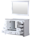 Lexora Dukes 48" W x 22" D White Bath Vanity and 46" Mirror