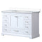 Lexora Dukes 48" W x 22" D White Bath Vanity and Quartz Top