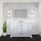 Lexora Dukes 48" W x 22" D White Bath Vanity and Quartz Top