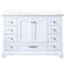 Lexora Dukes 48" W x 22" D White Bath Vanity and Quartz Top