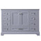 Lexora Dukes 48" W x 22" D Dark Grey Bath Vanity