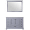 Lexora Dukes 48" W x 22" D Dark Grey Bath Vanity and 46" Mirror