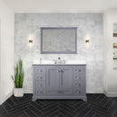 Lexora Dukes 48"W x 22" D Dark Grey Bath Vanity and Quartz Top