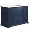 Lexora Dukes 48" W x 22" D Navy Blue Bath Vanity and Quartz Top