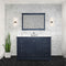 Lexora Dukes 48" W x 22" D Navy Blue Bath Vanity and Quartz Top