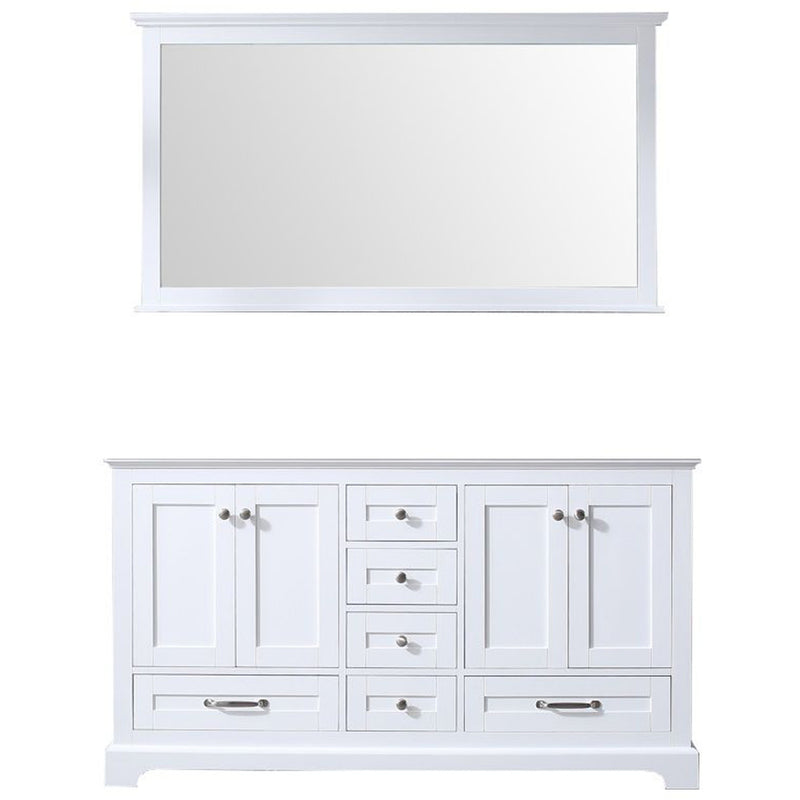 Lexora Dukes 60" W x 22" D Double Bath Vanity and 58" Mirror