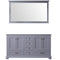 Lexora Dukes 60" W x 22" D Double Bath Vanity and 58" Mirror