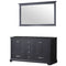 Lexora Dukes 60" W x 22" D Double Bath Vanity and 58" Mirror