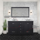 Lexora Dukes 60" W x 22" D Double Bath Vanity and 58" Mirror