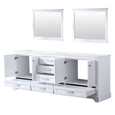 Lexora Dukes 80" W x 22" D Double Bath Vanity and 30" Mirrors