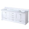 Lexora Dukes 80" W x 22" D White Double Bath Vanity and Carrara Marble Top