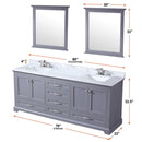 Lexora Dukes 80" W x 22" D Double Bath Vanity