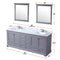 Lexora Dukes 80" W x 22" D Double Bath Vanity and 30" Mirrors