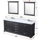 Lexora Dukes 80" W x 22" D Double Bath Vanity