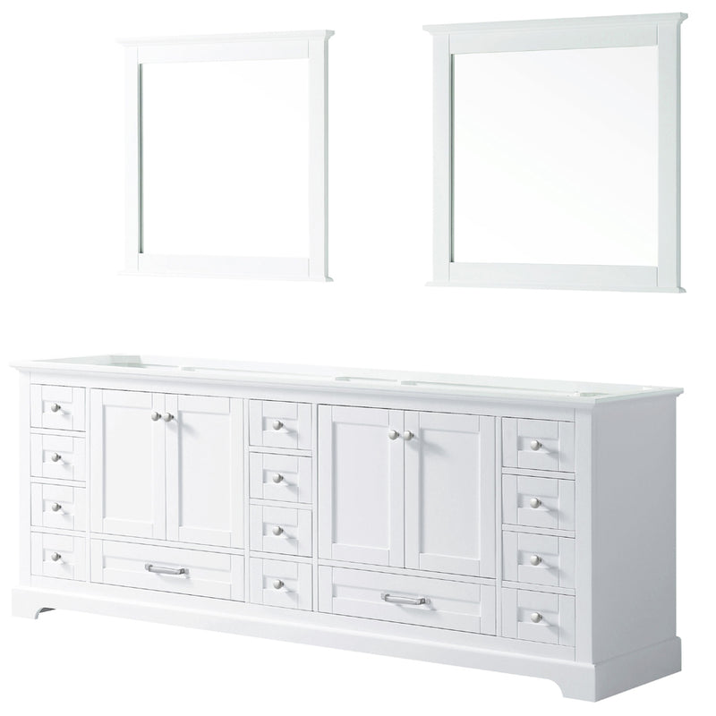 Lexora Dukes 84" W x 22 " D Double Bath Vanity and 34" Mirrors