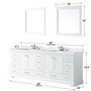 Lexora Dukes 84" W x 22 " D Double Bath Vanity and 34" Mirrors