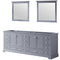 Lexora Dukes 84" W x 22 " D Double Bath Vanity and 34" Mirrors