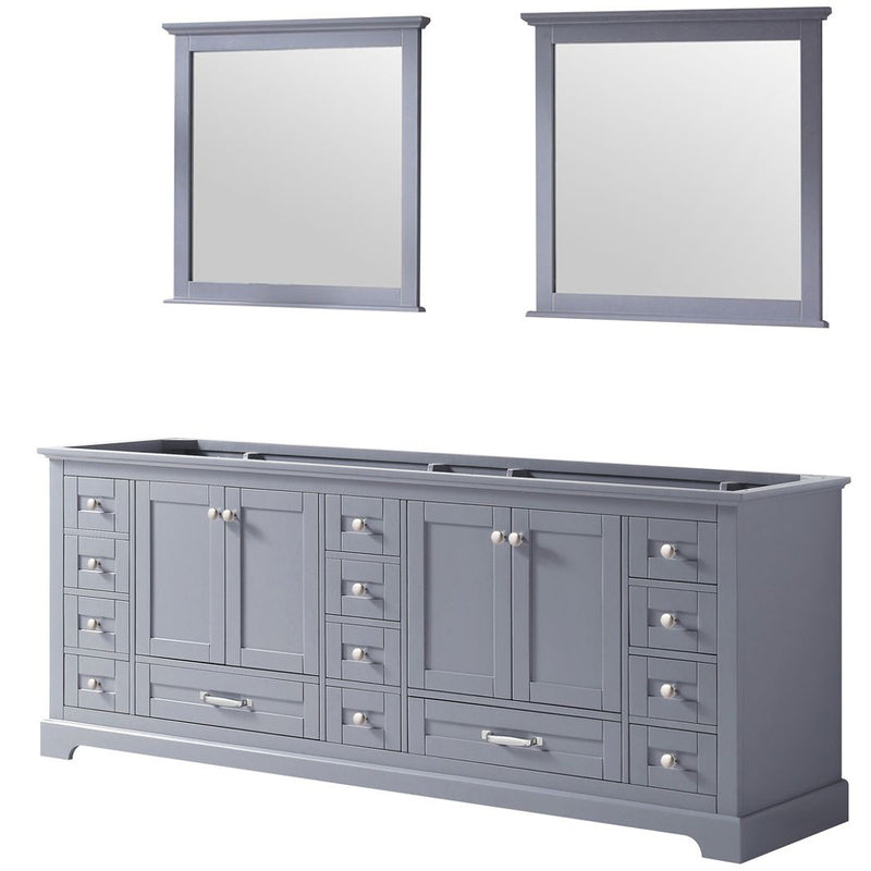 Lexora Dukes 84" W x 22 " D Double Bath Vanity and 34" Mirrors