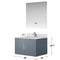 Lexora Geneva 30" W x 22" D Single Bath Vanity and 30" LED Mirror