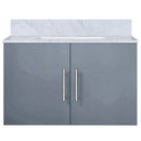 Lexora Geneva 30" W x 22" D Dark Grey Bath Vanity and Marble Top