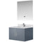 Lexora Geneva 30" W x 22" D Dark Grey Bath Vanity Marble Top with Faucet Set and 30" LED Mirror