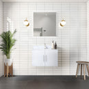 Lexora Geneva 30" W x 22" D Glossy White Bath Vanity and Marble Top