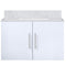 Lexora Geneva 30" W x 22" D Glossy White Bath Vanity and Marble Top