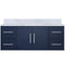 Lexora Geneva 48" W x 22" D Navy Blue Bath Vanity and Marble Top