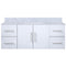 Lexora Geneva 48" W x 22" D Glossy White Bath Vanity and Marble Top