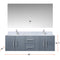 Lexora Geneva 60 " W x 22 " D Dark Grey Double Bath Vanity and Marble Top