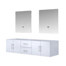 Lexora Geneva 72" W x 22" D Double Bath Vanity and 30" LED Mirrors