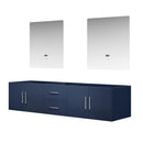 Lexora Geneva 80" W x 22" D Double Bath Vanity and 30" LED Mirrors