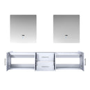 Lexora Geneva 80" W x 22" D Double Bath Vanity and 30" LED Mirrors