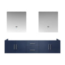 Lexora Geneva 80" W x 22" D Double Bath Vanity and 30" LED Mirrors